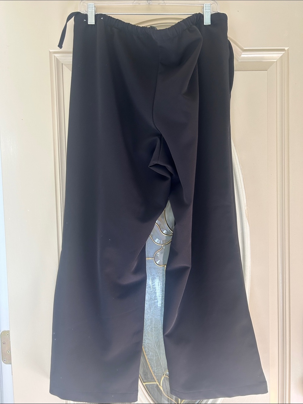 Black womans Wide Leg Pull-On Pants - Picture 2 of 3